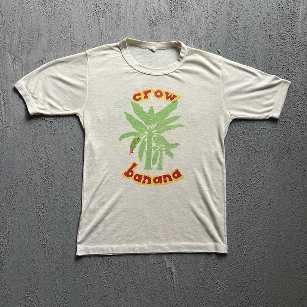 Vintage Grow Bananas Shirt Men Small White 1980s amal ibadah perlindungan - Picture 1 of 10